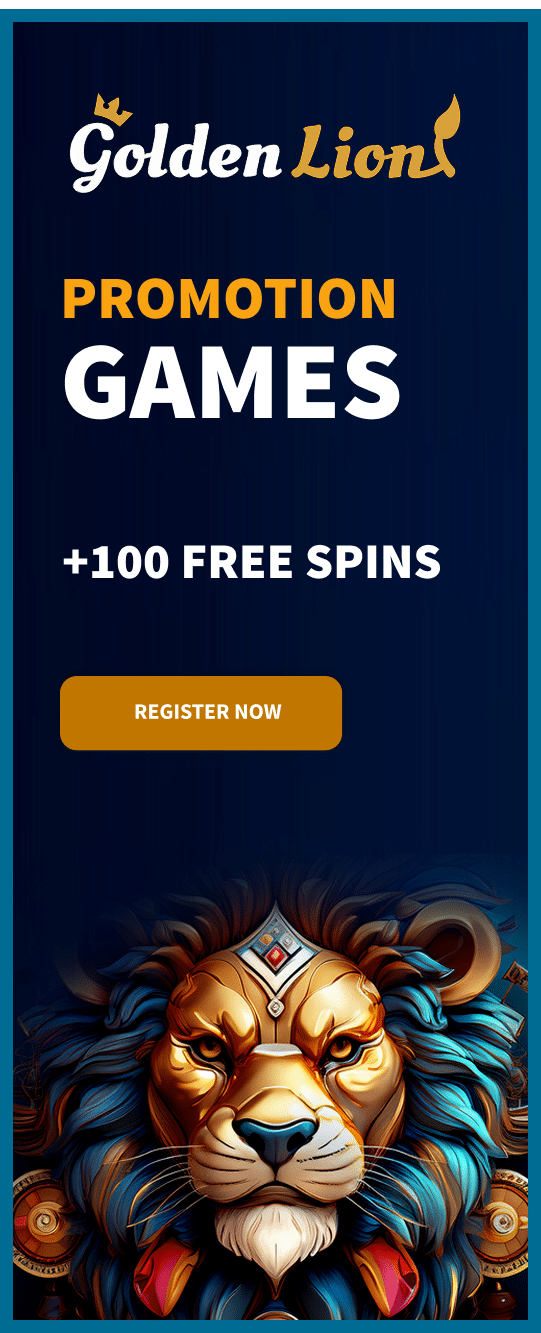 Golden Lion 888 Promotions Banner - Register Now